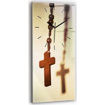 Hodiny Obdélníkové Nástěnné Hodiny do Ložnice Obýváku Dřevěné Růženec Vertikální