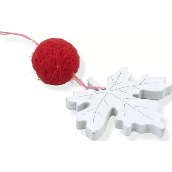 Aroma difuzér Přírodní dekorace List javorový s červenou kuličkou