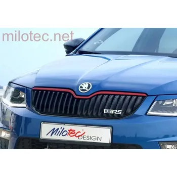 Tuning Racing lišta na přední masku - červená, Škoda Octavia III. (všechny modely) (3 623 09)