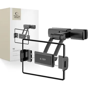 DRŽÁK TELEFONU DO AUTA TECH-PROTECT V2 STRETCHABLE HEADREST CAR MOUNT BLACK