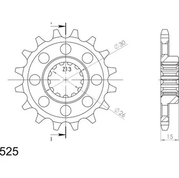 Řetězová sada pro motocykl Řetězové kolečko SUPERSPROX CST-404:17 17 zubů, 525