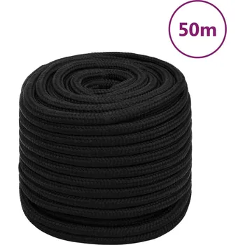 Železářství zahrada-XL Pracovní lano černé 16 mm 50 m polyester 152835