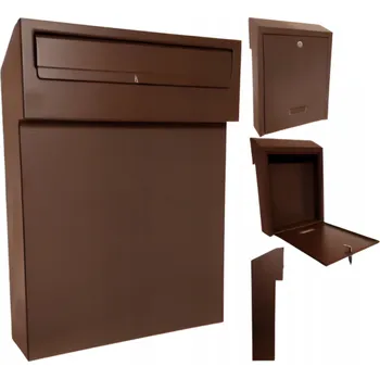 Železářství Poštovní schránka eurobox, vhazovačka HuW, hnědá