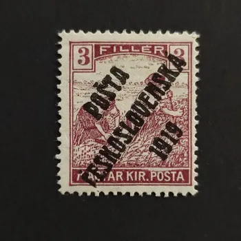 Sběratelství Známka ČSR PČ 1919 , 3f, Pof.102*, IV. typ přetisku