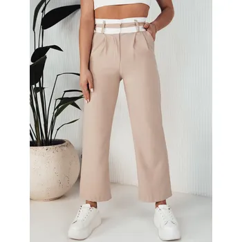 Dámské kalhoty Béžové široké kalhoty GINZOM UY1900 Velikost: M