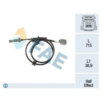 Přislušenství brzdového systému Snímač, počet otáček kol FAE 78468