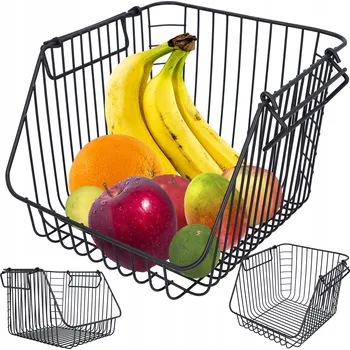 Obraz Kovový koš na ovoce černý