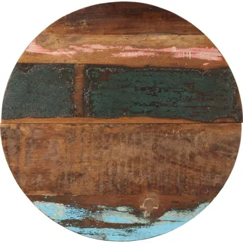 Psací stůl zahrada-XL Kulatá stolní deska 70 cm 25–27 mm masivní recyklované dřevo 286039