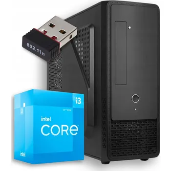 Stolní počítač Pix ProTask Počítač Intel i3-12100 16GB DDR4 1TB Win11 pro domácí kancelář