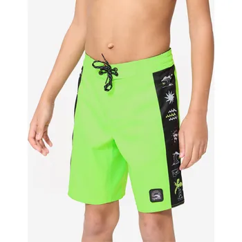 Pánské plavky DECATHLON Chlapecké surfařské kraťasy 900 12 LET ZELENÁ