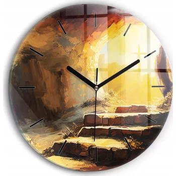 Hodiny Nástěnné hodiny SacroArte, hnědé, 30 cm