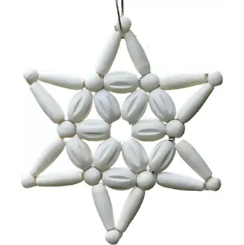 Vánoční ozdoba Ozdoba Hvězdička krémová