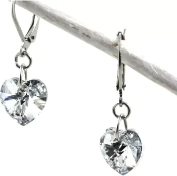 Náušnice Náušnice Swarovski srdíčka stříbrná