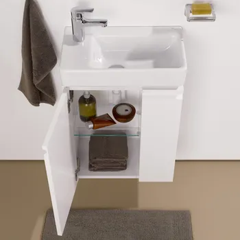 Umyvadlo Laufen PRO-S umyvadlo 48x28 Levé se skříňkou BÍLÁ lesklá H8629654751041