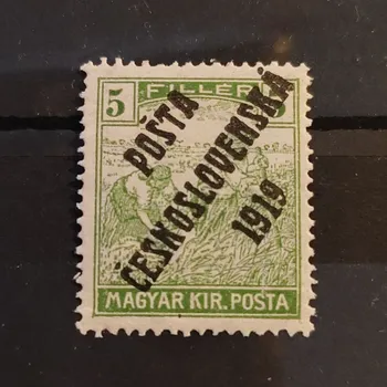 Sběratelství Známka ČSR PČ 1919 , 5f, Pof.103*, III. typ přetisku