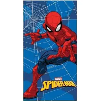 Plážová osuška 70x140 Spiderman modrá bavlněná 320 g/m2