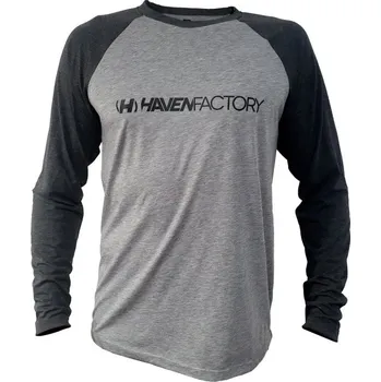 cyklistický dres Dres dlouhý pánský HAVEN FACTORY trail černo/šedý S