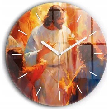 Hodiny Nástěnné hodiny SacroArte oranžové odstíny 60 cm