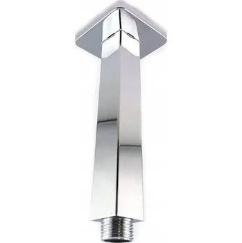 Tyč na sprchový závěs Sprchové rameno pro stropní dešťovou hlavici, 15 cm, čtvercové, chrom