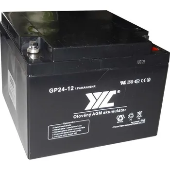Záložní baterie Pb akumulátor JYC GP24-12 VRLA AGM 12V/24Ah