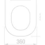 Jika MIO wc sedátko duroplast, odnímatelné, nerez úchyty, pro Rimless H8917100000631