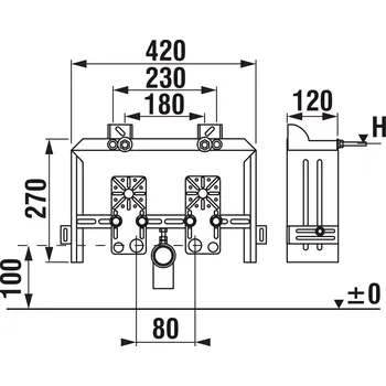 WC sada Jika BASIC bidet systém, modul podomítkový, nosnost 400kg H8936430000001