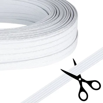 Průmyslové svítidlo 5-žilový plochý PVC kabel AWG 18/0,85 mm², (2,1-10,5mm), bílý