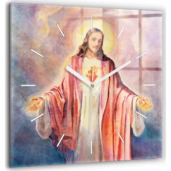 Hodiny Nástěnné hodiny SacroArte růžové 60 cm