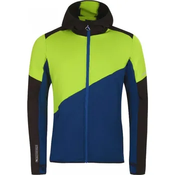 Běžecké oblečení Mikina pánská Progress TERRITORY HOODY černá/limetka/petrol L