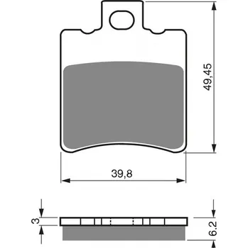 Brzda pro motocykl Brzdové destičky GOLDFREN 098 S33 STREET FRONT