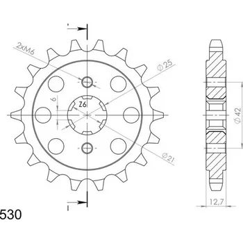 Řetězová sada pro motocykl Řetězové kolečko SUPERSPROX CST-288:17 17 zubů, 530
