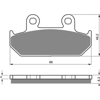 Brzda pro motocykl Brzdové destičky GOLDFREN 051 S33 STREET FRONT