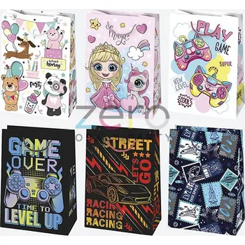 Dárková taška Taška papírová dárková 23x32x11 cm (lak) - dětské pro holku (mix 3)