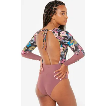 Dámské plavky OLAIAN Dámské jednodílné surfařské plavky s dlouhým rukávem Mary 42 FIALOVÁ|RŮŽOVÁ