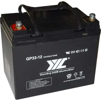 Záložní baterie Pb akumulátor JYC GP33-12 VRLA AGM 12V/33Ah