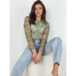 Zelená řasená halenka RUFFI RY2358 Velikost: ONE SIZE