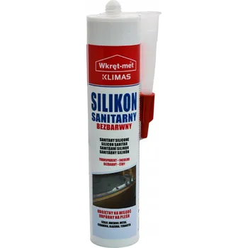 stavební silikon Sanitární silikon Wkręt-Met 310 ml. Bezbarvý