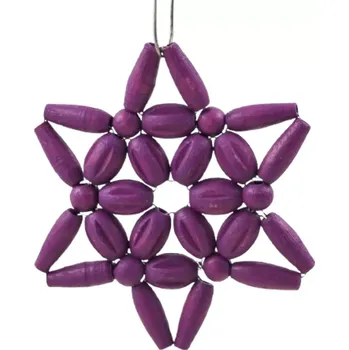 Vánoční ozdoba Hvězda na stromek fialová