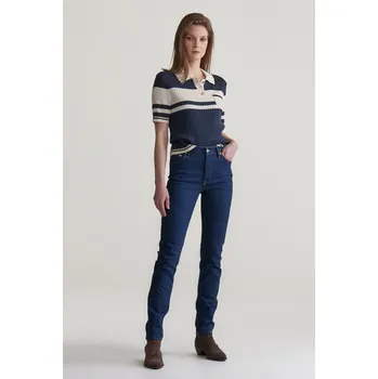 Dámské džíny DŽÍNY GANT SLIM SUPER STRETCH JEANS DARK BLUE