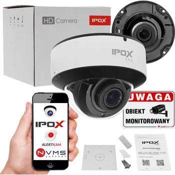 Bezpečnostní kamera IP kopulovitá kamera (dome) IPOX PX-DWZIP4030AI 4 Mpx