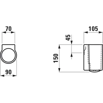 WC štětka Laufen VAL držák wc kartáče, bílá matná H8722827570001