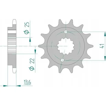 Nářadí na motocykly AFAM Přední řetězové kolo pro řetěz 520, kód 20517-14