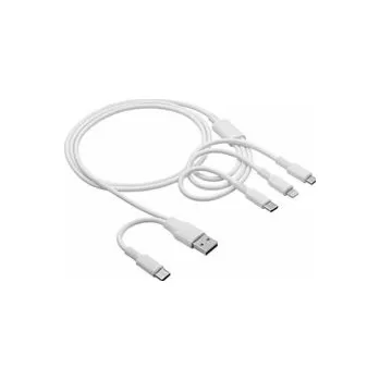 Datový kabel Akyga Kabel USB-A + USB-C / USB-C + USB Micro B + Lightning 1.2m AK-USB-52