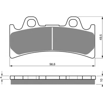 Brzda pro motocykl Brzdové destičky GOLDFREN 054 S33 STREET FRONT