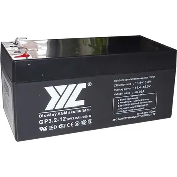Záložní baterie Pb akumulátor JYC GP3.2-12 VRLA AGM 12V/3,2Ah