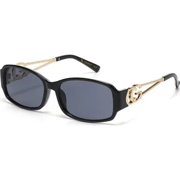 Sluneční brýle VG Oval dámské sluneční brýle stříbrnočerné s kouřovými skly VG sunglasses 97k-cube