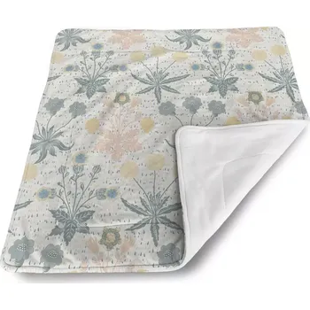 deka Sablio Dětská deka pro miminko Šedé květiny - 80x100 cm