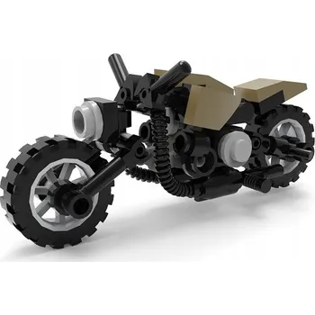 ostatní stavebnice NOVÝ, VOJENSKÝ MOTOCYKL, MODEL MOTORKY KE SLOŽENÍ Z KOSTEK