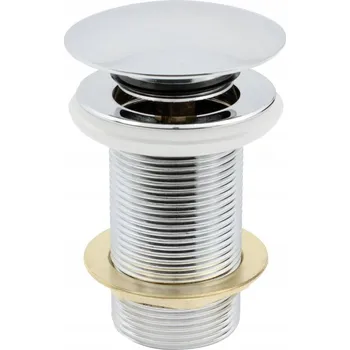 Sifon Zátka umyvadlová výpust Click-Clack kulatý Hydroland stříbrná