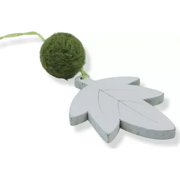 Aroma difuzér Přírodní dekorace List dlanitodílný se zelenu kuličkou